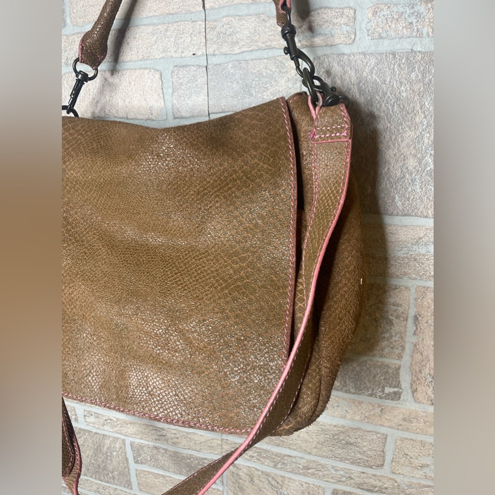 Liebeskind Brown Leather Hobo with Pink Trim - Picture 4 of 13